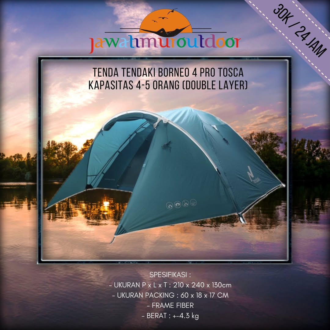 Sewa Tenda Tendaki Borneo 4 Pro Tosca Malang - Rental Alat