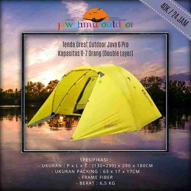 Sewa Tenda Camping Kapasitas 6-7 Orang Double Layer di Malang
