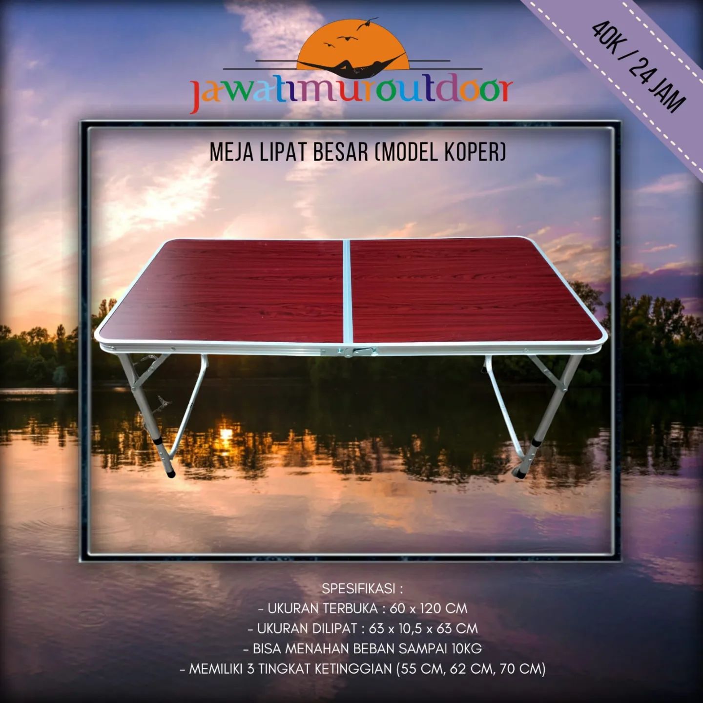 Sewa Meja Lipat Besar & Perlengkapan Camping Terbaik di Malang