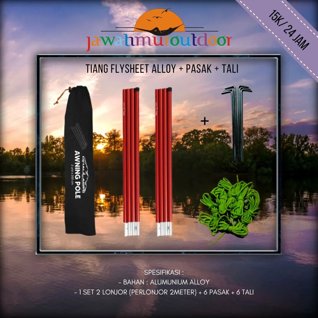 Sewa Tiang Flysheet Alloy di Malang Jawa Timur